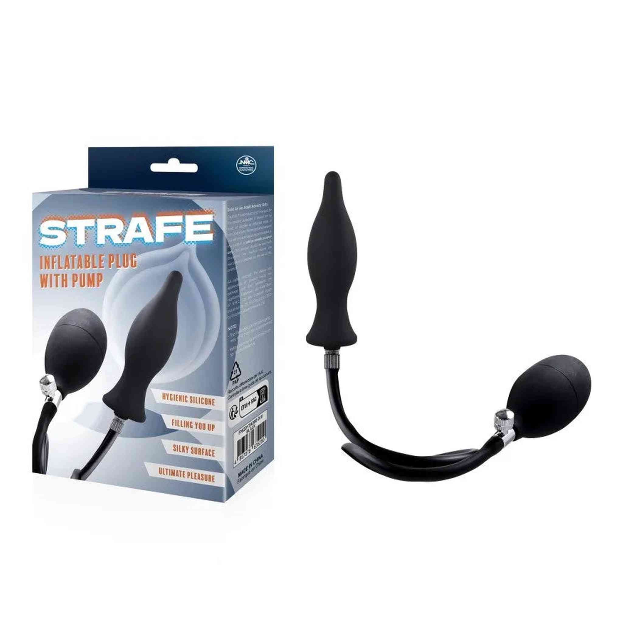 Plug Anale Gonfiabile in Silicone estandibile fino a 8.9 cm Lungo 11.4 cm - Ø 3.8 cm