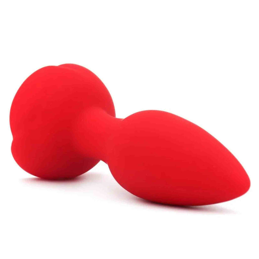 Silikon-Analplug mit Rose und kabelloser Fernbedienung – 100 % hypoallergen, wiederaufladbar, wasserdicht