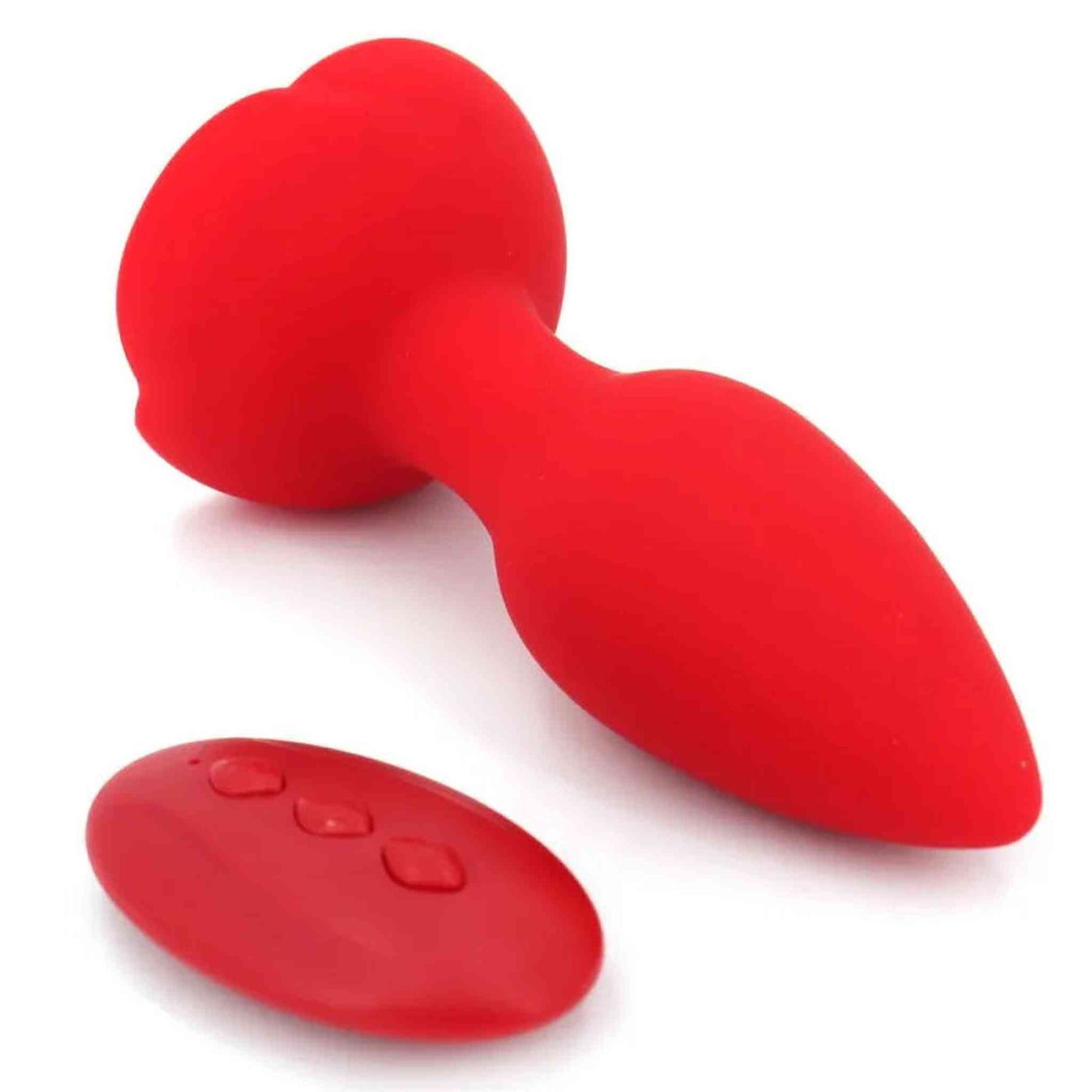 Plug Anale In Silicone Con Rosa e Telecomando Wireless - 100% Anallergico, Ricaricabile, Impermeabile