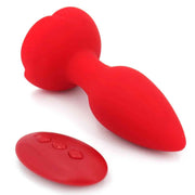 Plug Anale In Silicone Con Rosa e Telecomando Wireless - 100% Anallergico, Ricaricabile, Impermeabile