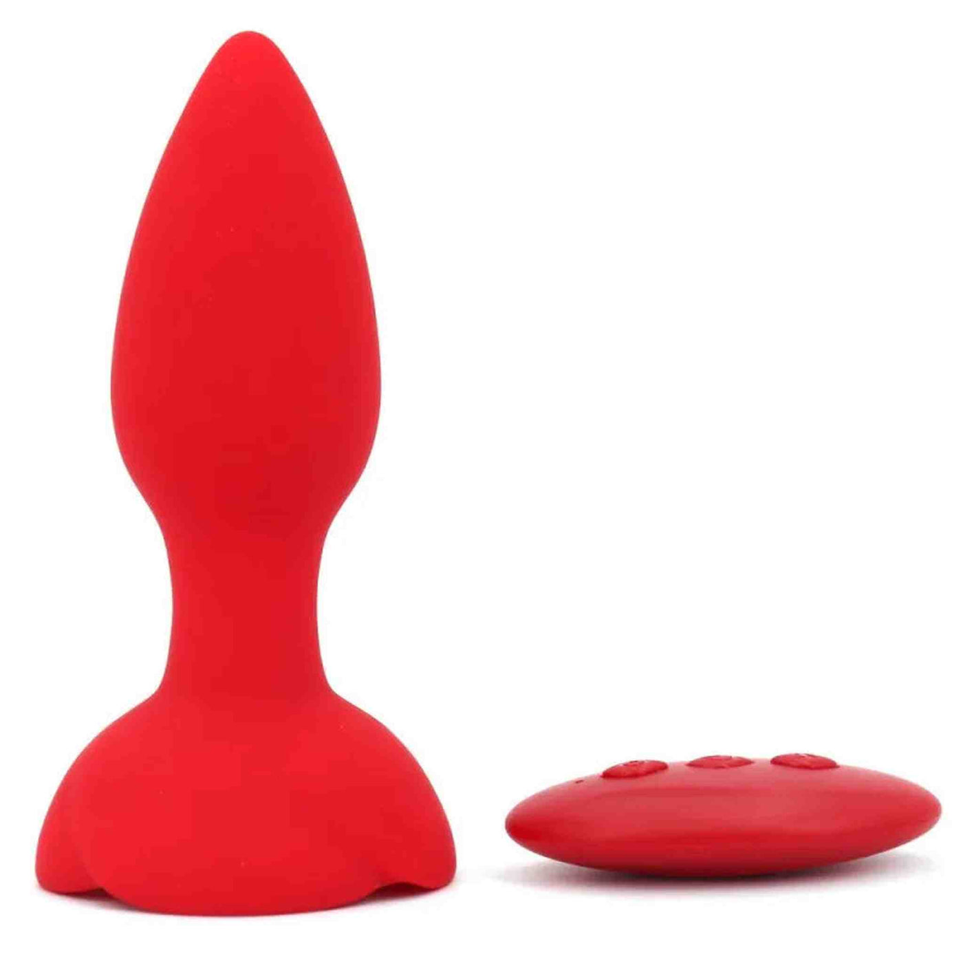 Plug Anale In Silicone Con Rosa e Telecomando Wireless - 100% Anallergico, Ricaricabile, Impermeabile