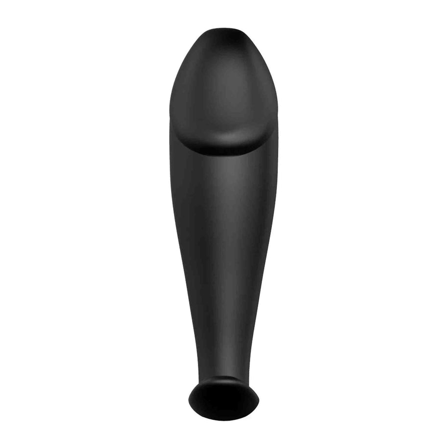 Vibrating Anal Plug Design with sculpted glans - 12 Vibration Modes, Black