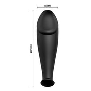 Plug Anale Vibrante Design con glande scolpito - 12 Modalità Di Vibrazione, Nero