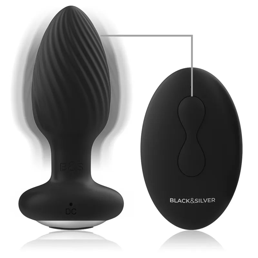 Vibrating and Rotating Anal Plug with Wireless Remote Control