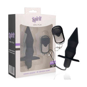 Confezione Plug Anale Wireless Nero Spirit con telecomando e 10 modalità vibrazione