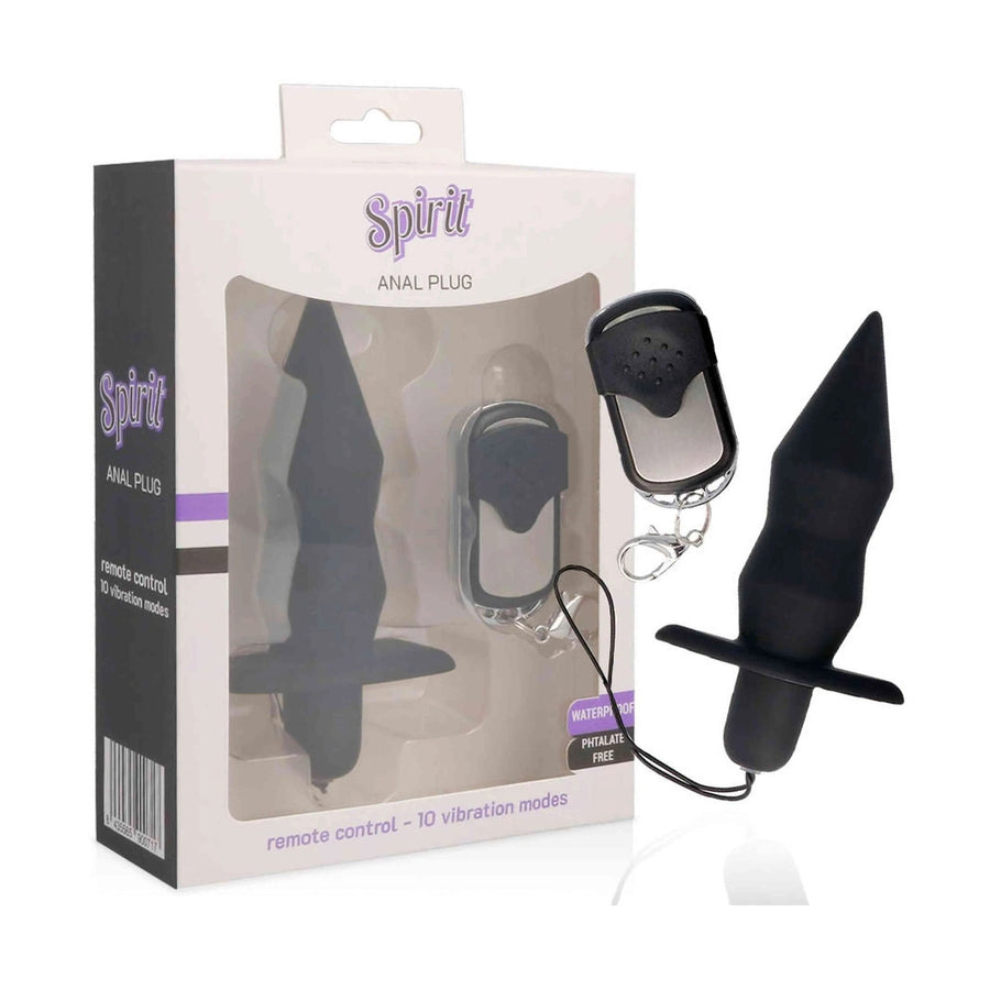 Plug Anale Wireless in silicone - 10 modalità di vibrazione, Nero