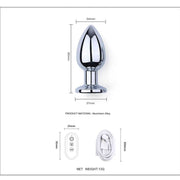 Plug Anale in Alluminio Con Luce LED Controllato da APP o Telecomando Wireless