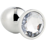 Plug Anale in Metallo Con Diamante Bianco - Large