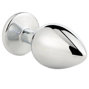 Plug Anale in Metallo Con Diamante Bianco - Large