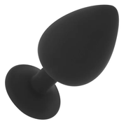 Plug Anale in Silicone Con Diamante Bianco alla Base - Taglia M