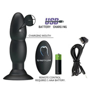 Plug anale vibrante wireless - Nero