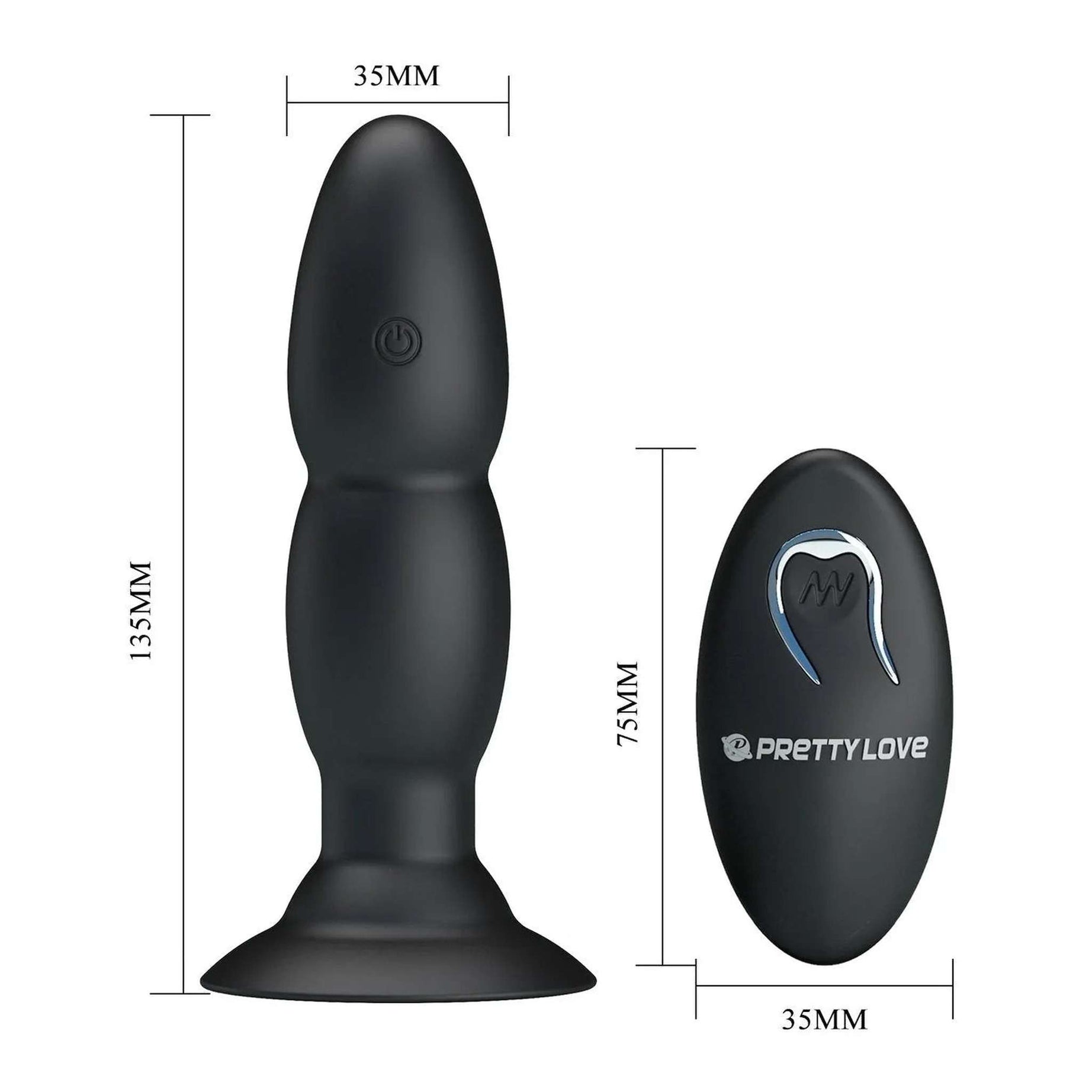 Plug anale vibrante wireless - Nero