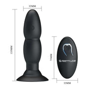 Plug anale vibrante wireless - Nero