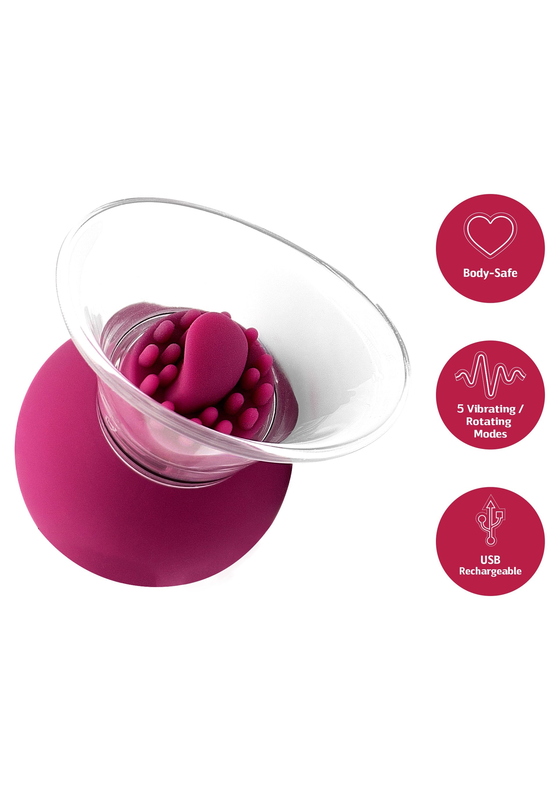 Pompetta Vibrante e Rotante per Capezzoli o Clitoride