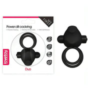 Power Clit Doppio Anello Fallico Vibrante con Stimolatore Clitorideo