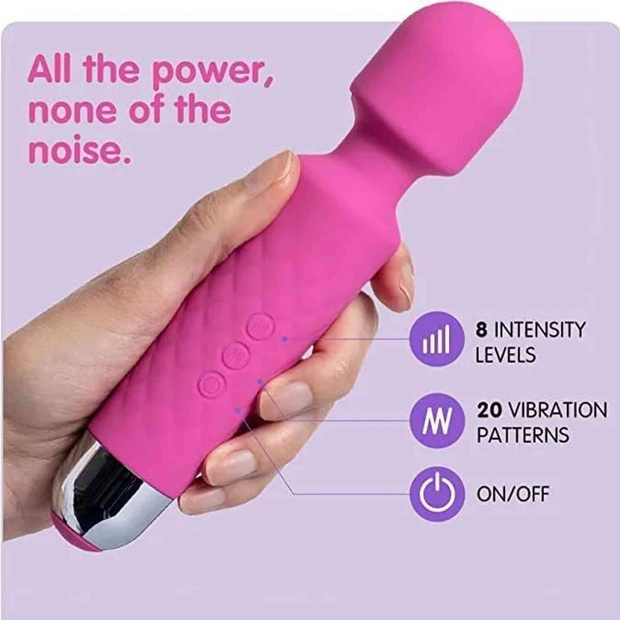 Power Wand With Customizable Frequencies and Intensities Fuchsia
