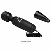 Power Wand con 7 modalità di vibrazione - Ricaricabile, Nero