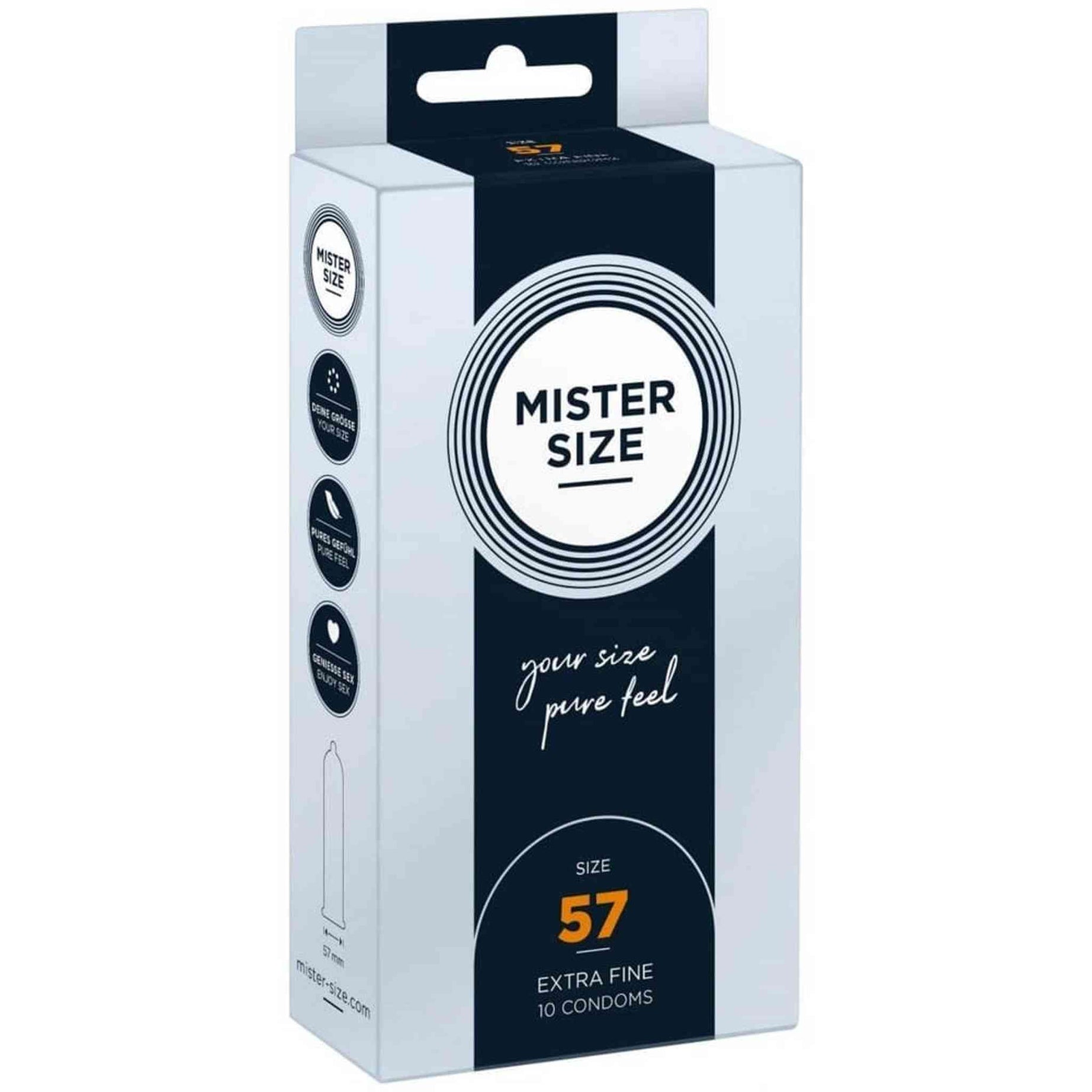 Preservativi 57 mm Extra Fini – Lattice Naturale, Vestibilità Comoda