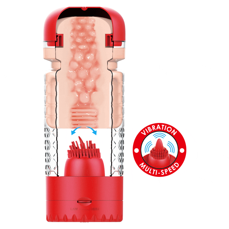 Masturbatore vagina con spazzola licking