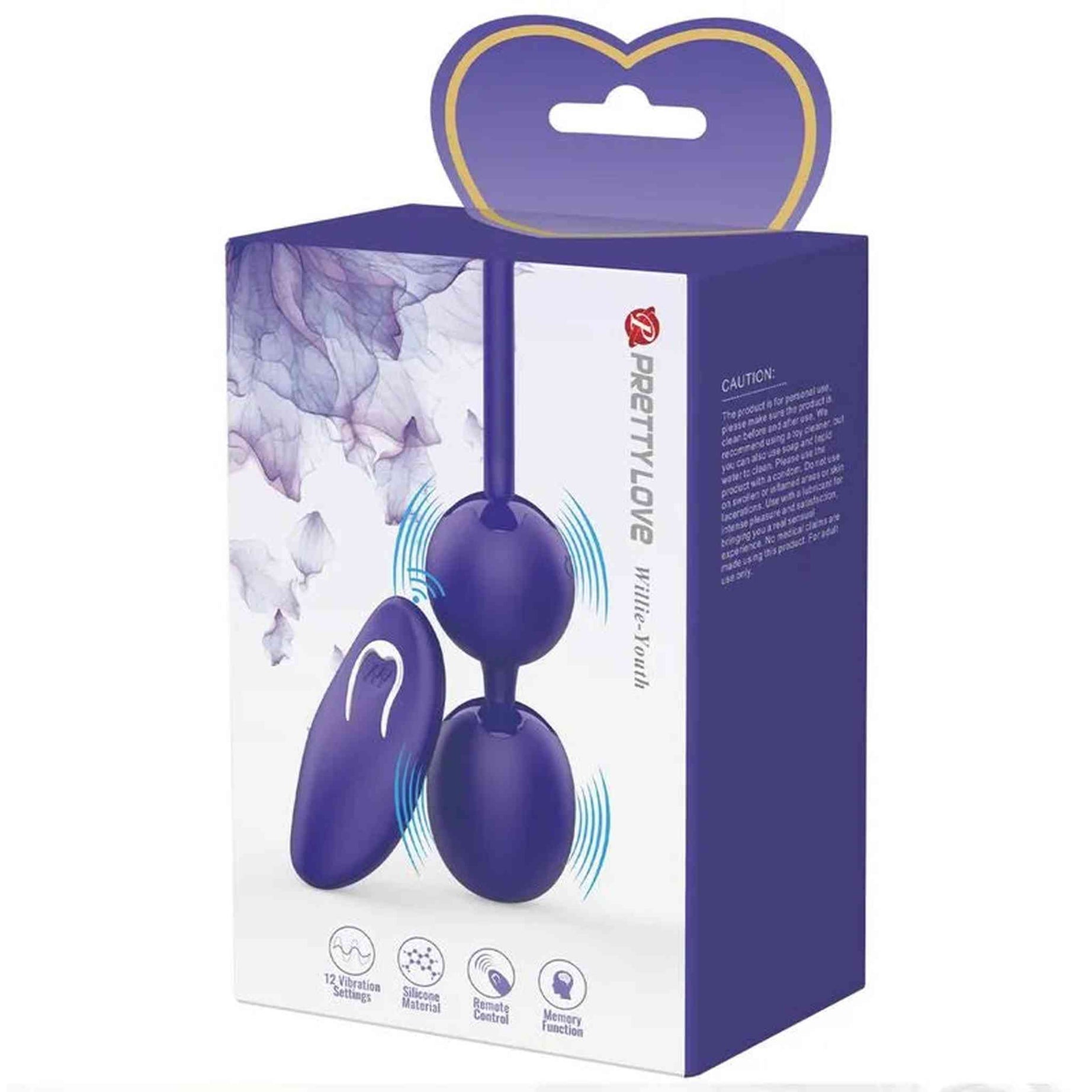 Pretty Love Willie - Palline vibranti wireless con 12 modalità di vibrazione