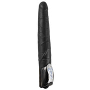 Vibratore nero You2Toys verticale con texture vene, pulsanti blu e indicatori LED spenti