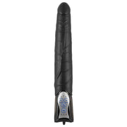 Vibratore nero realistico You2Toys Black Push con spinta e vibrazione, superficie testurizzata
