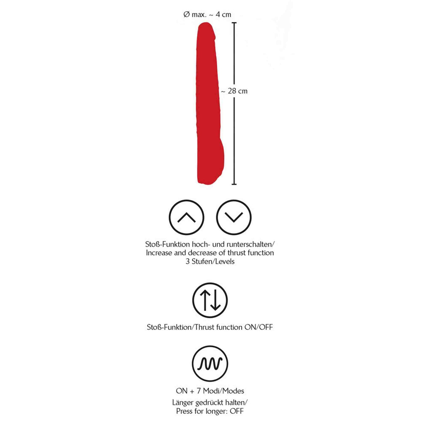 Push Up Vibratore Realistico con Spinta e Vibrazione