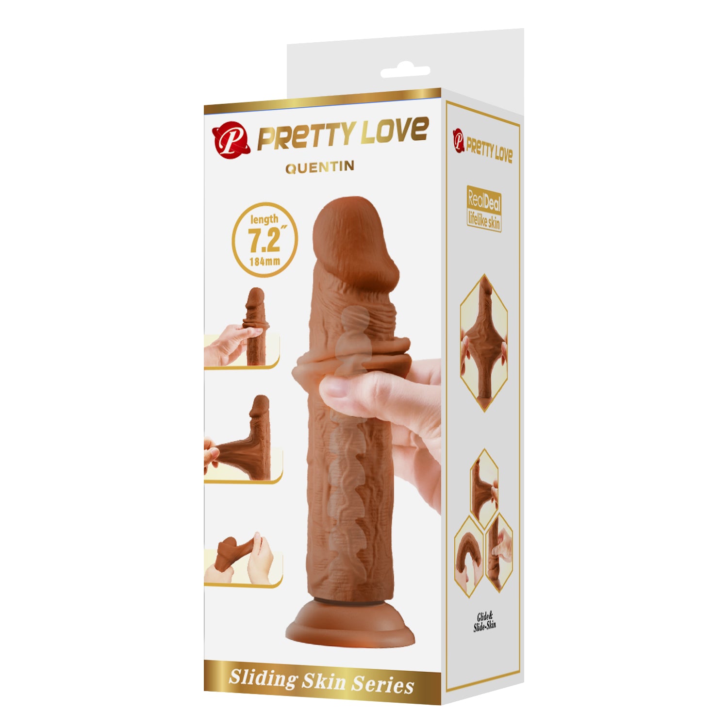 Quentin Dildo Realistico Scappellabile 15 cm penetrabile