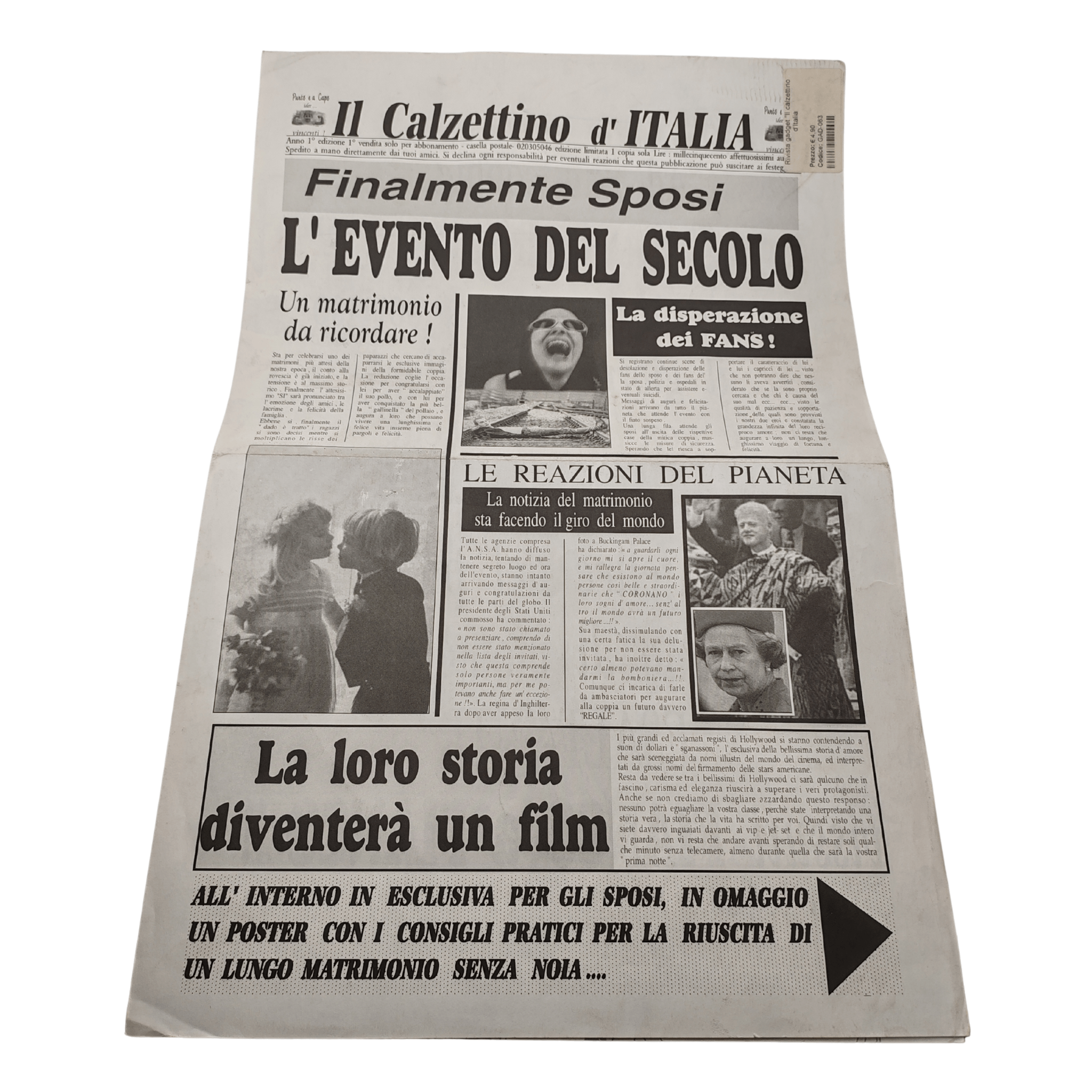 Quotidiano "Il Calzettino D'Italia" - L'evento del secolo