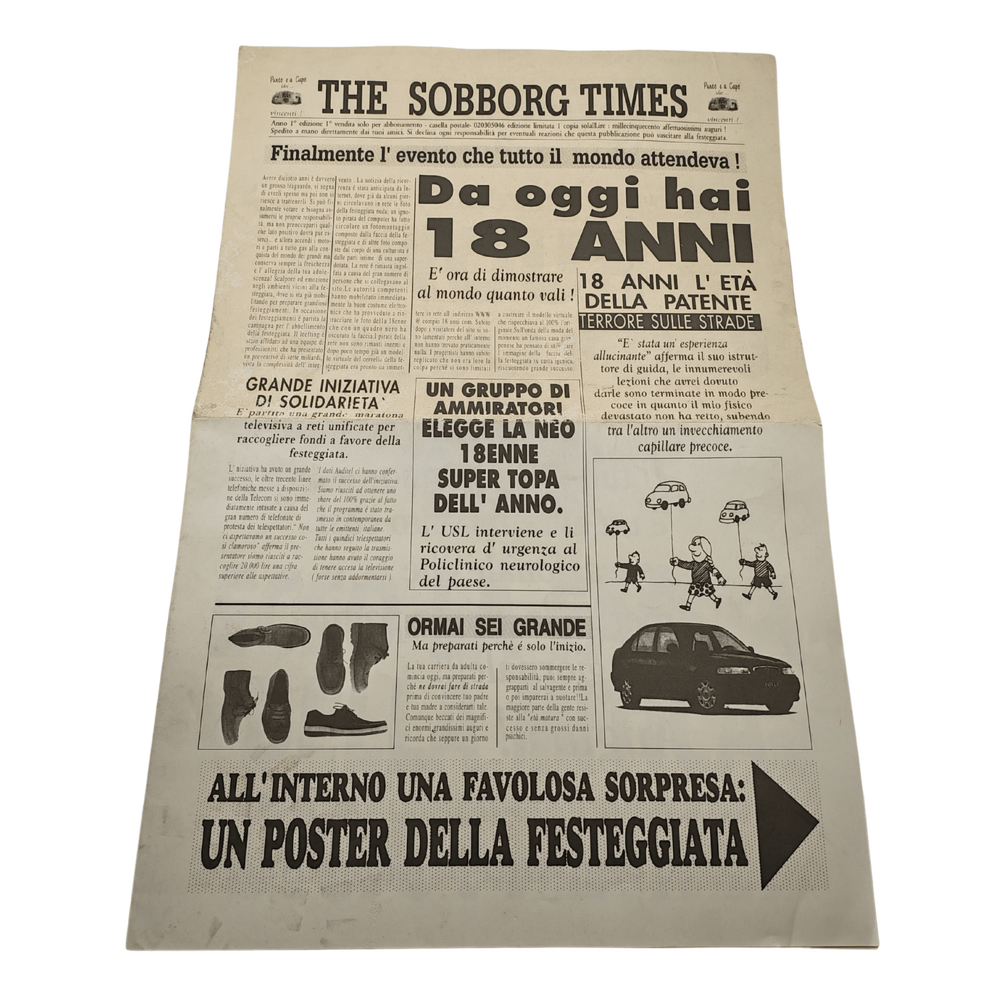 Quotidiano divertente Da Oggi Hai 18 Anni