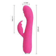 Rachel Vibratore Rabbit in silicone con Lingua Vibrante interna
