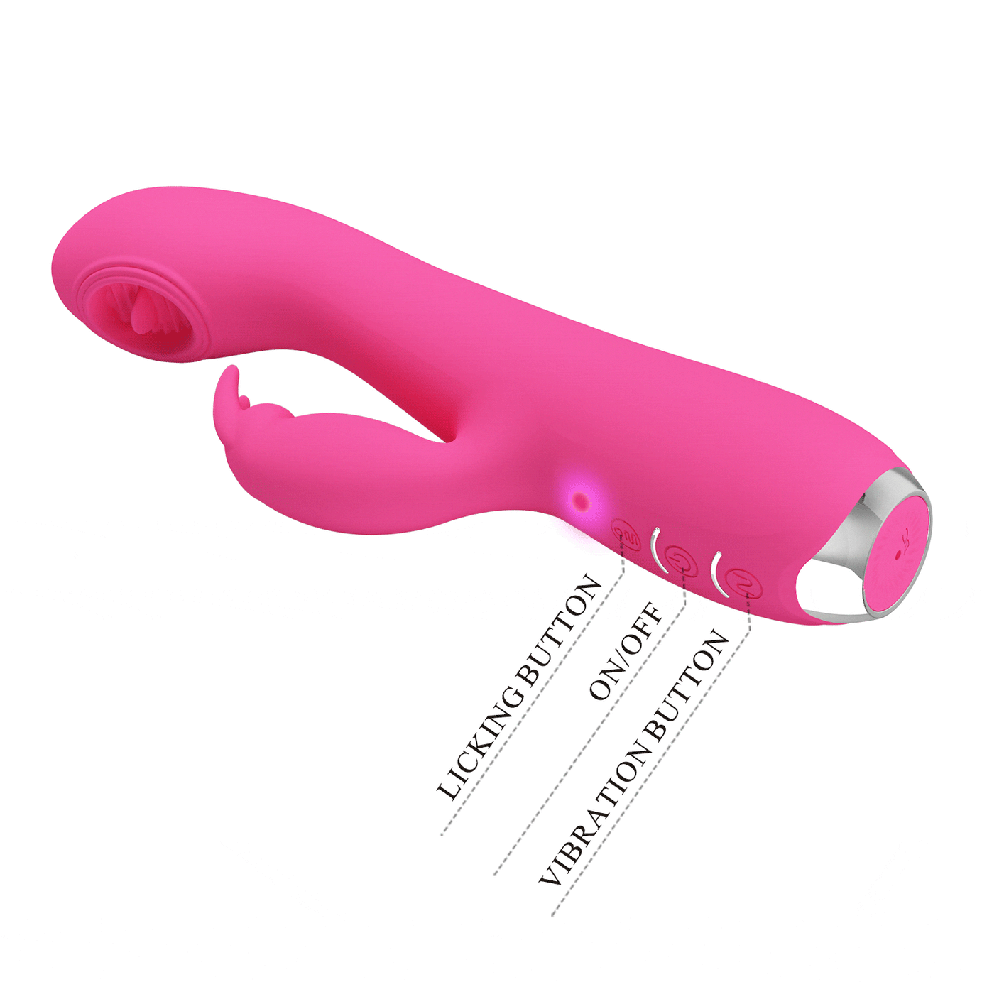 Rachel Vibratore Rabbit in silicone con Lingua Vibrante interna