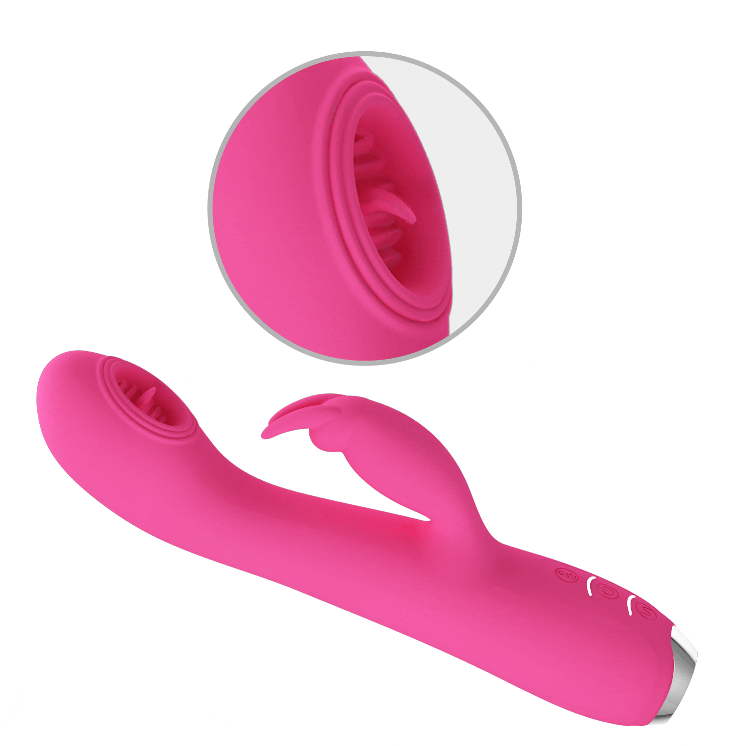 Rachel Vibratore Rabbit in silicone con Lingua Vibrante interna