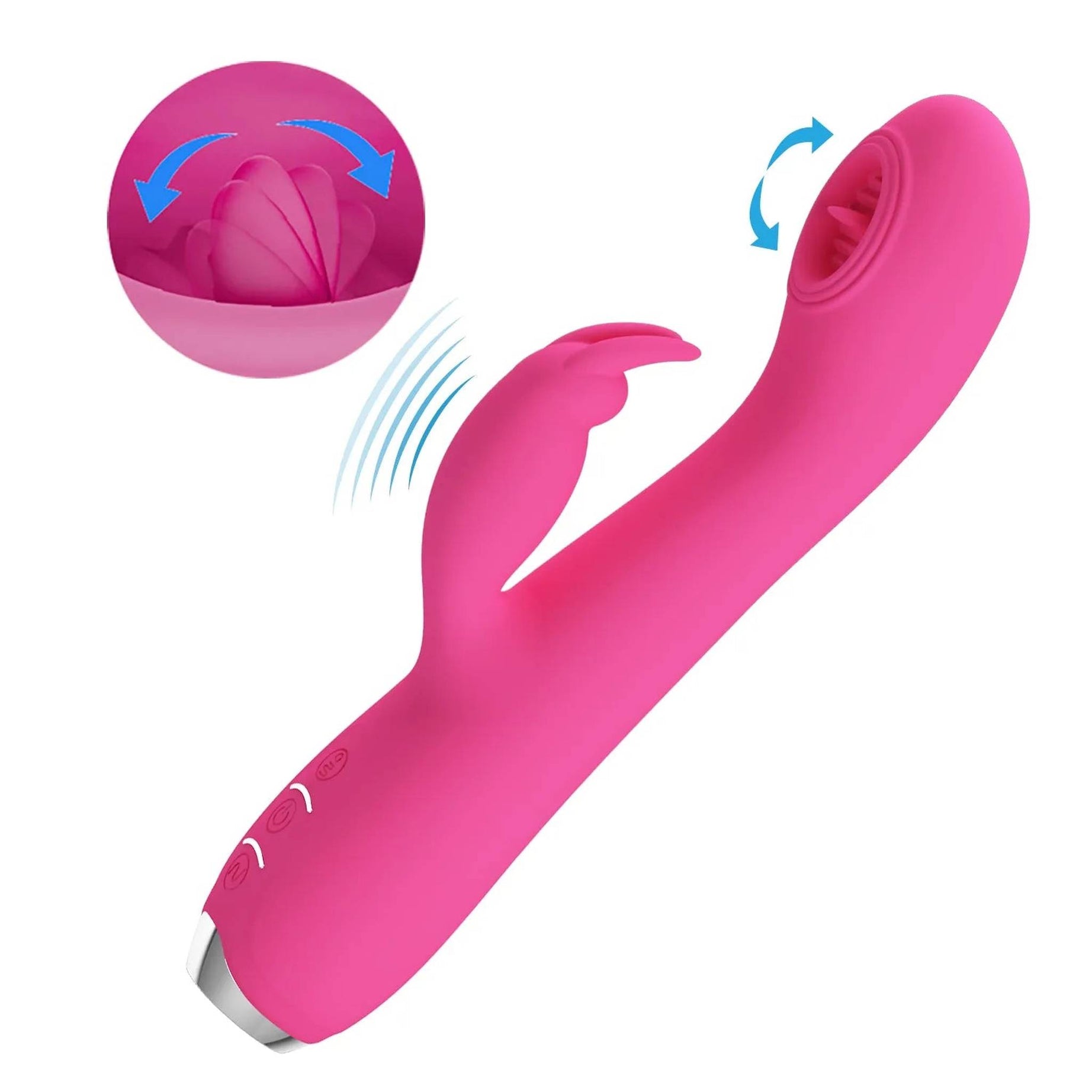 Rachel Vibratore Rabbit in silicone con Lingua Vibrante interna