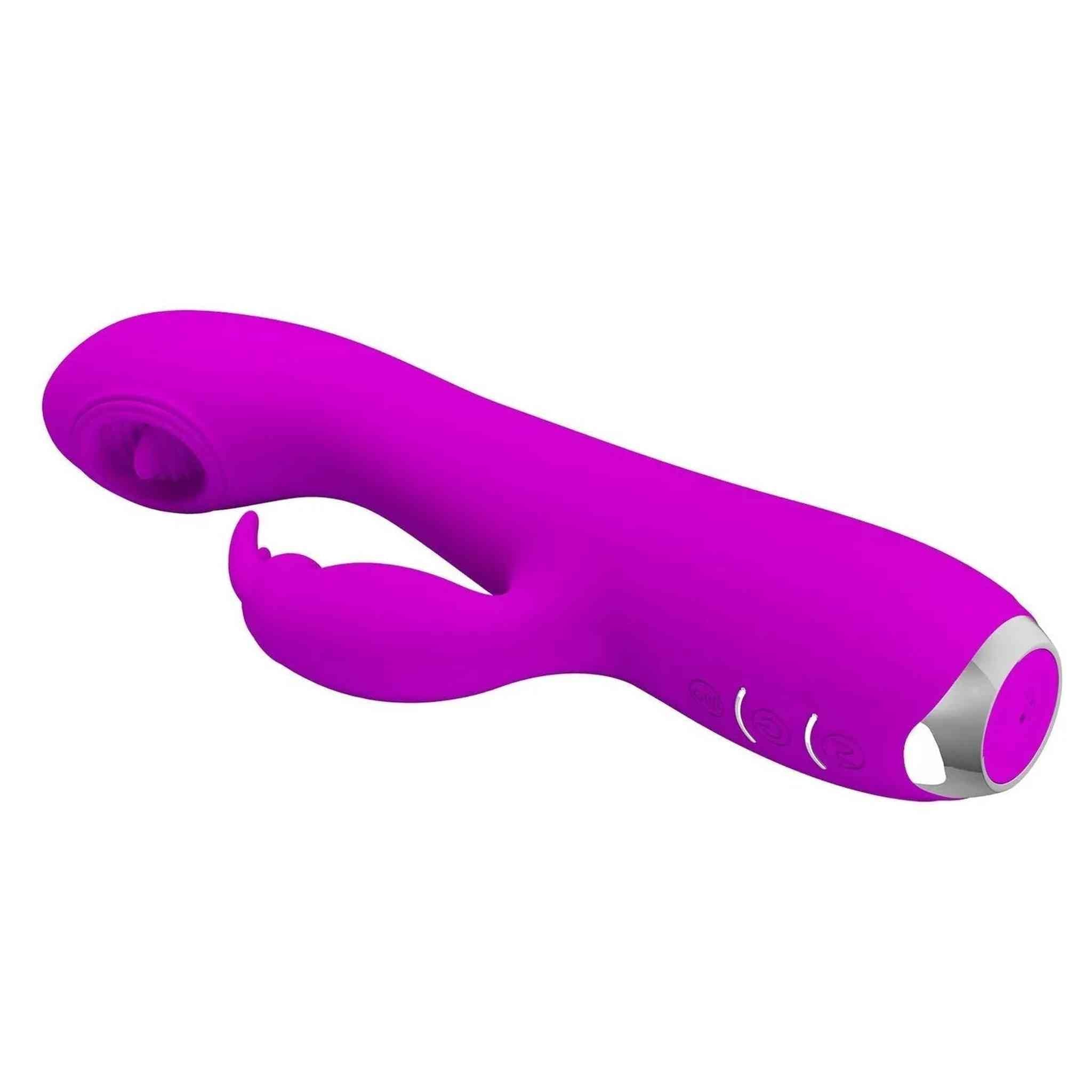 Rachel Vibratore Rabbit in silicone con Lingua Vibrante interna