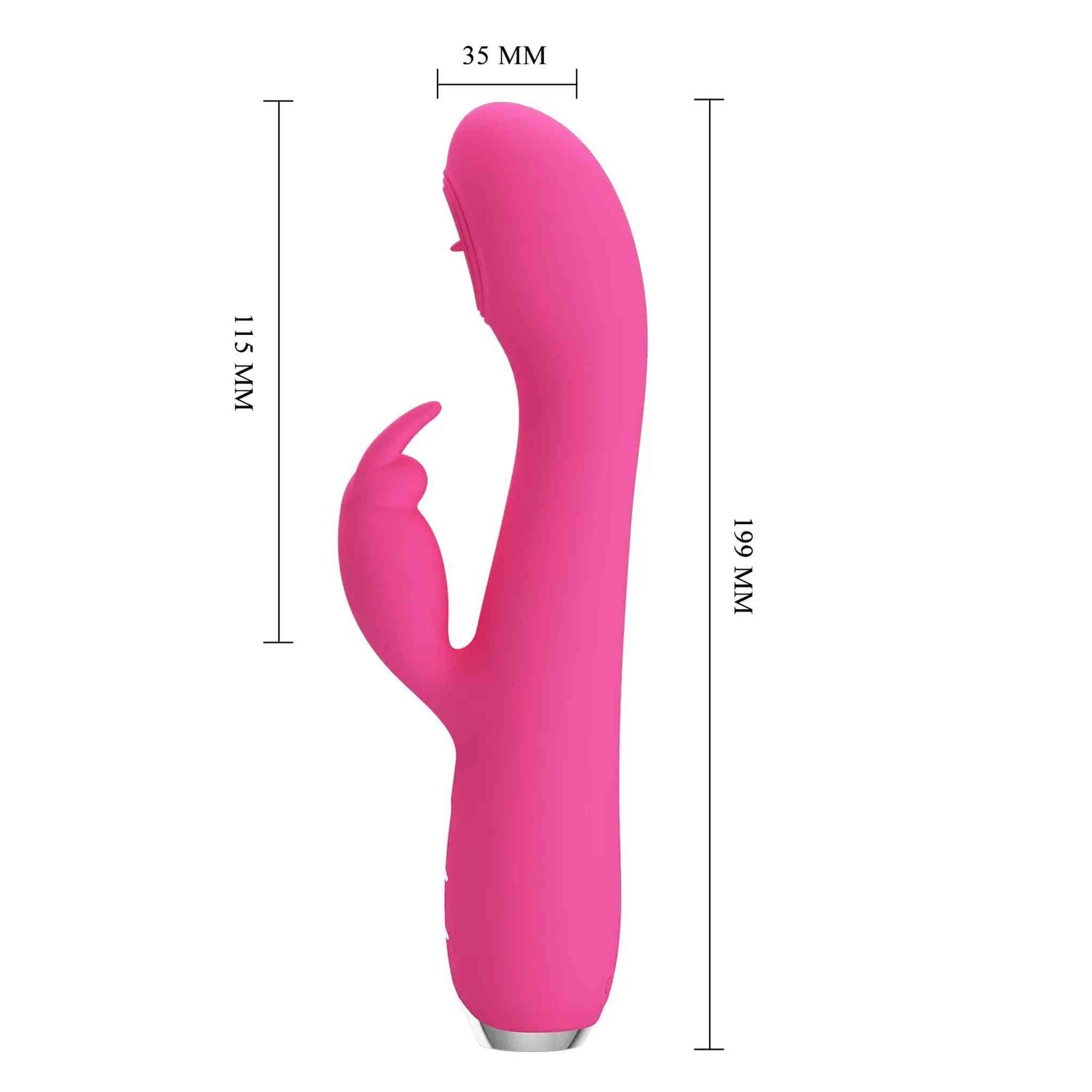 Rachel Vibratore Rabbit in silicone con Lingua Vibrante interna