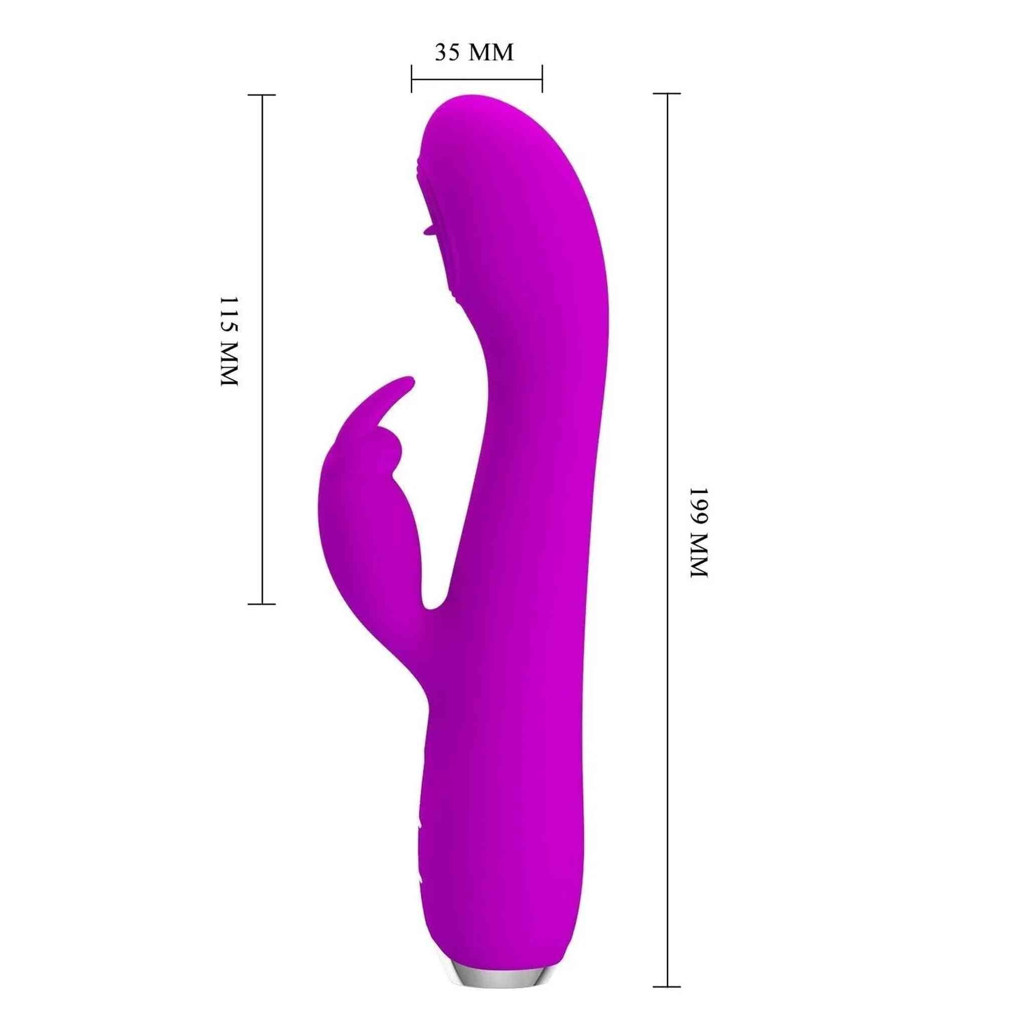 Rachel Vibratore Rabbit in silicone con Lingua Vibrante interna