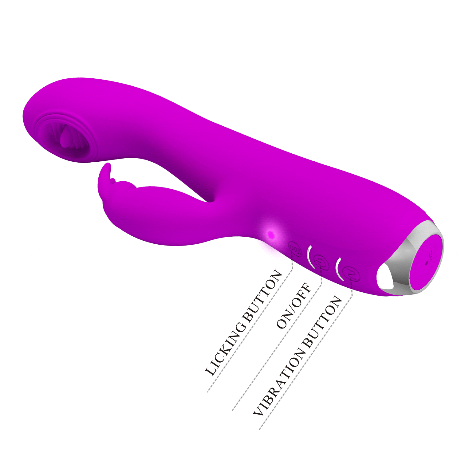 Rachel Vibratore Rabbit in silicone con Lingua Vibrante interna