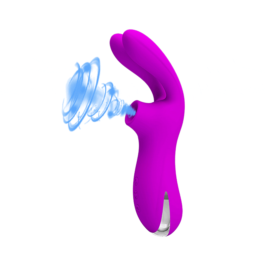 RALAP 2 en 1 Vibrante y Succhititoride Bunny para un orgasmo nunca tan intenso: recargable, silicona, 7 programas diferentes