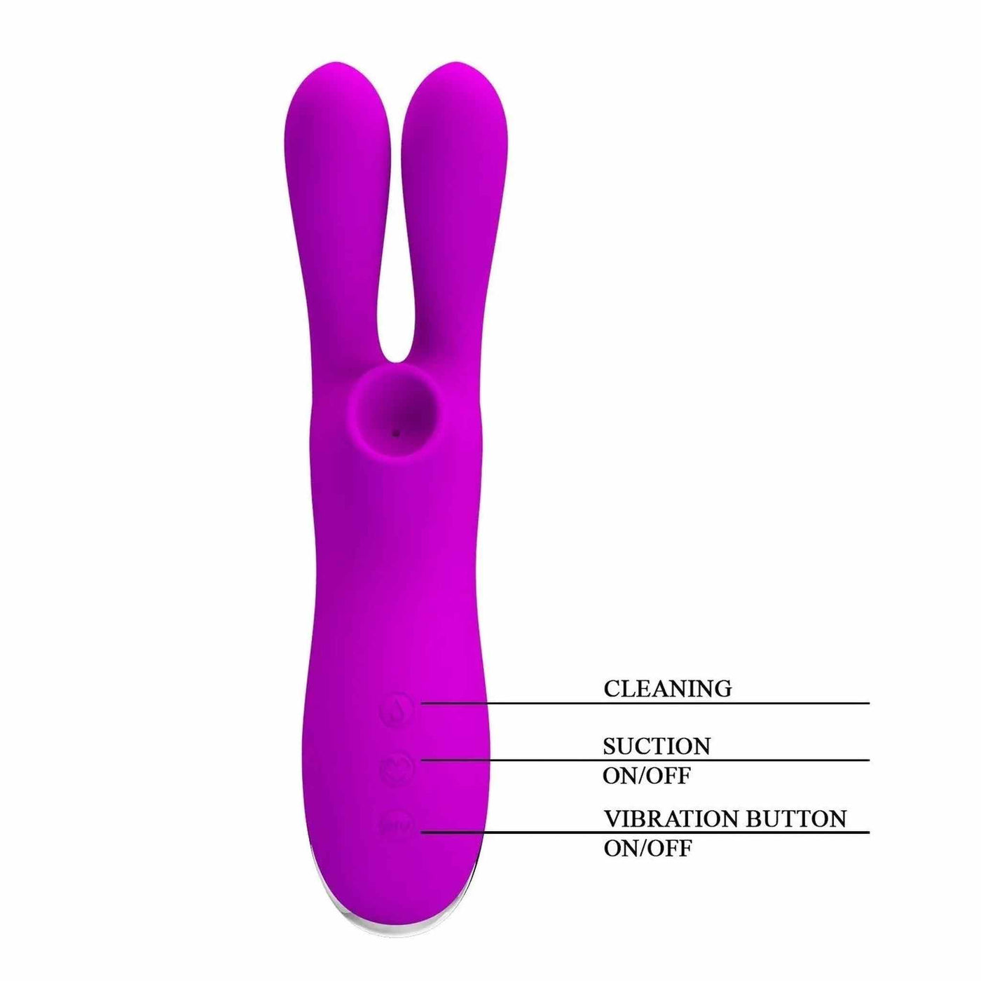Ralap 2 in 1 Coniglietto Vibrante e succhiaclitoride per un orgasmo mai così intenso - Ricaricabile, Silicone, 7 diversi progra