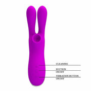 Ralap 2 in 1 Coniglietto Vibrante e succhiaclitoride per un orgasmo mai così intenso - Ricaricabile, Silicone, 7 diversi progra