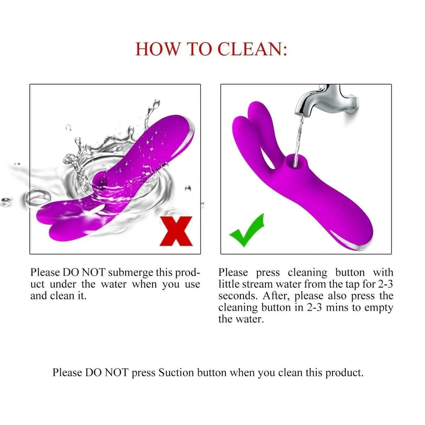 Ralap 2 in 1 Coniglietto Vibrante e succhiaclitoride per un orgasmo mai così intenso - Ricaricabile, Silicone, 7 diversi progra