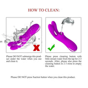 Ralap 2 in 1 Coniglietto Vibrante e succhiaclitoride per un orgasmo mai così intenso - Ricaricabile, Silicone, 7 diversi progra