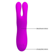 Ralap 2 in 1 Coniglietto Vibrante e succhiaclitoride per un orgasmo mai così intenso - Ricaricabile, Silicone, 7 diversi progra