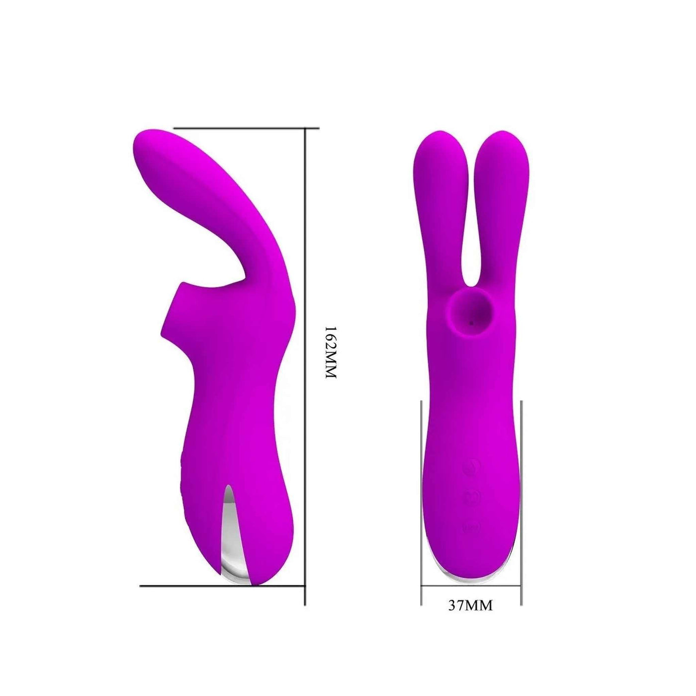 Ralap 2 in 1 Coniglietto Vibrante e succhiaclitoride per un orgasmo mai così intenso - Ricaricabile, Silicone, 7 diversi progra