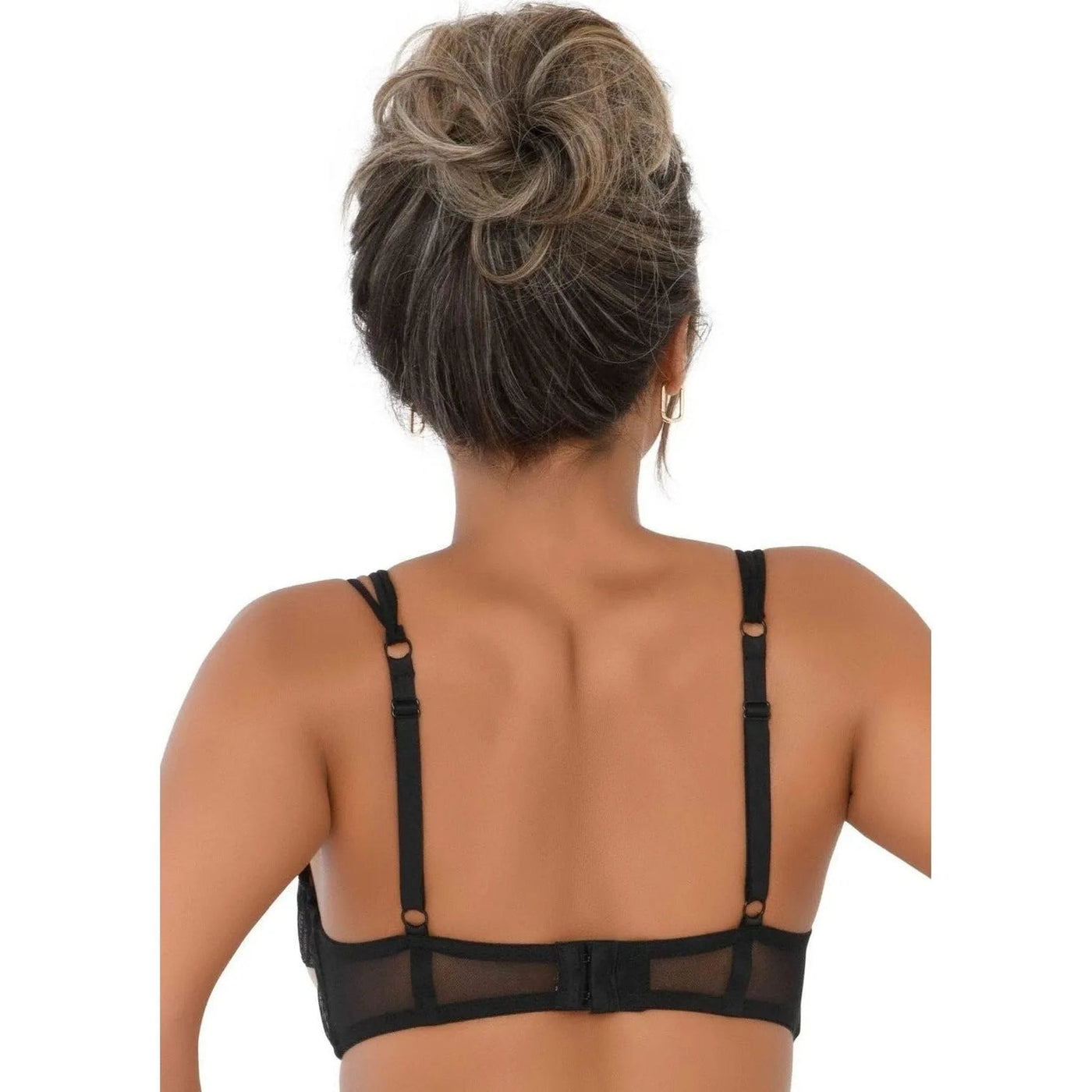 Reggiseno Sexy Con Pizzo Nero e Inserto Trasparente
