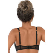 Reggiseno Sexy Con Pizzo Nero e Inserto Trasparente
