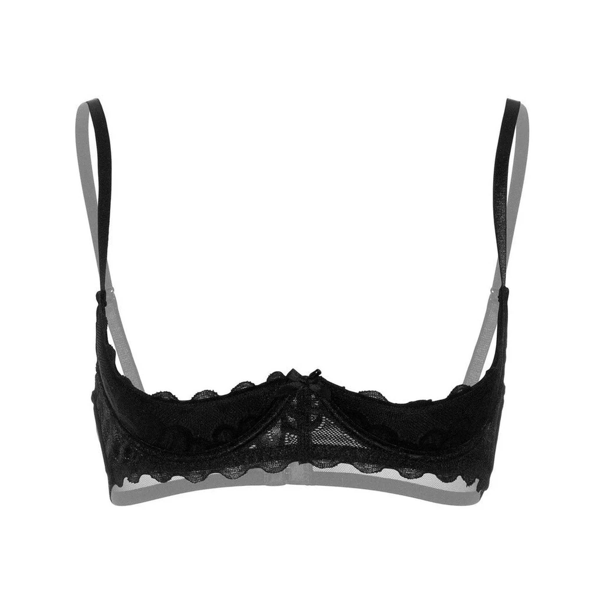 Reggiseno a Balconcino in Pizzo Nero