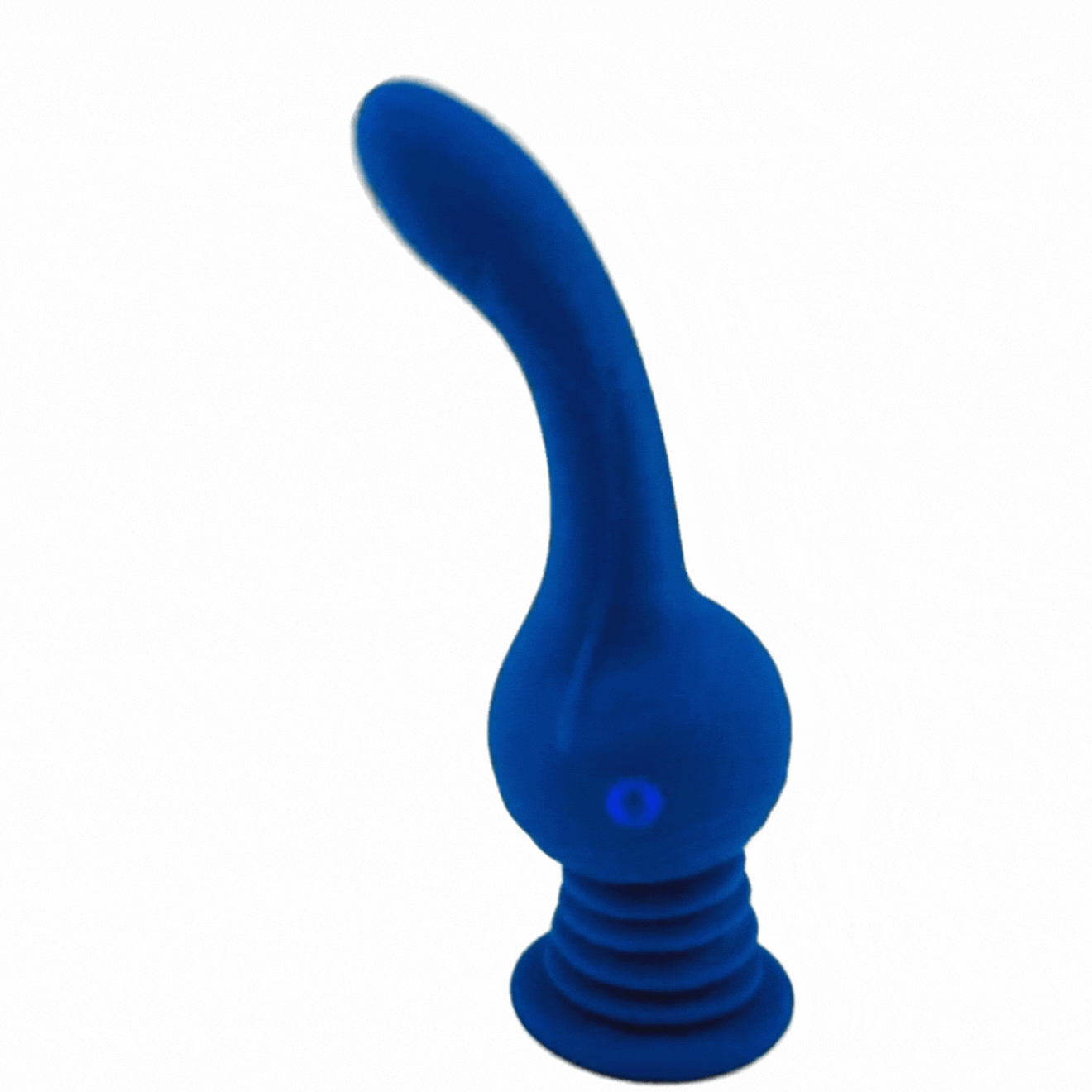 Vibratore Revolution Earthquake blu scuro acceso con indicatore luminoso LED