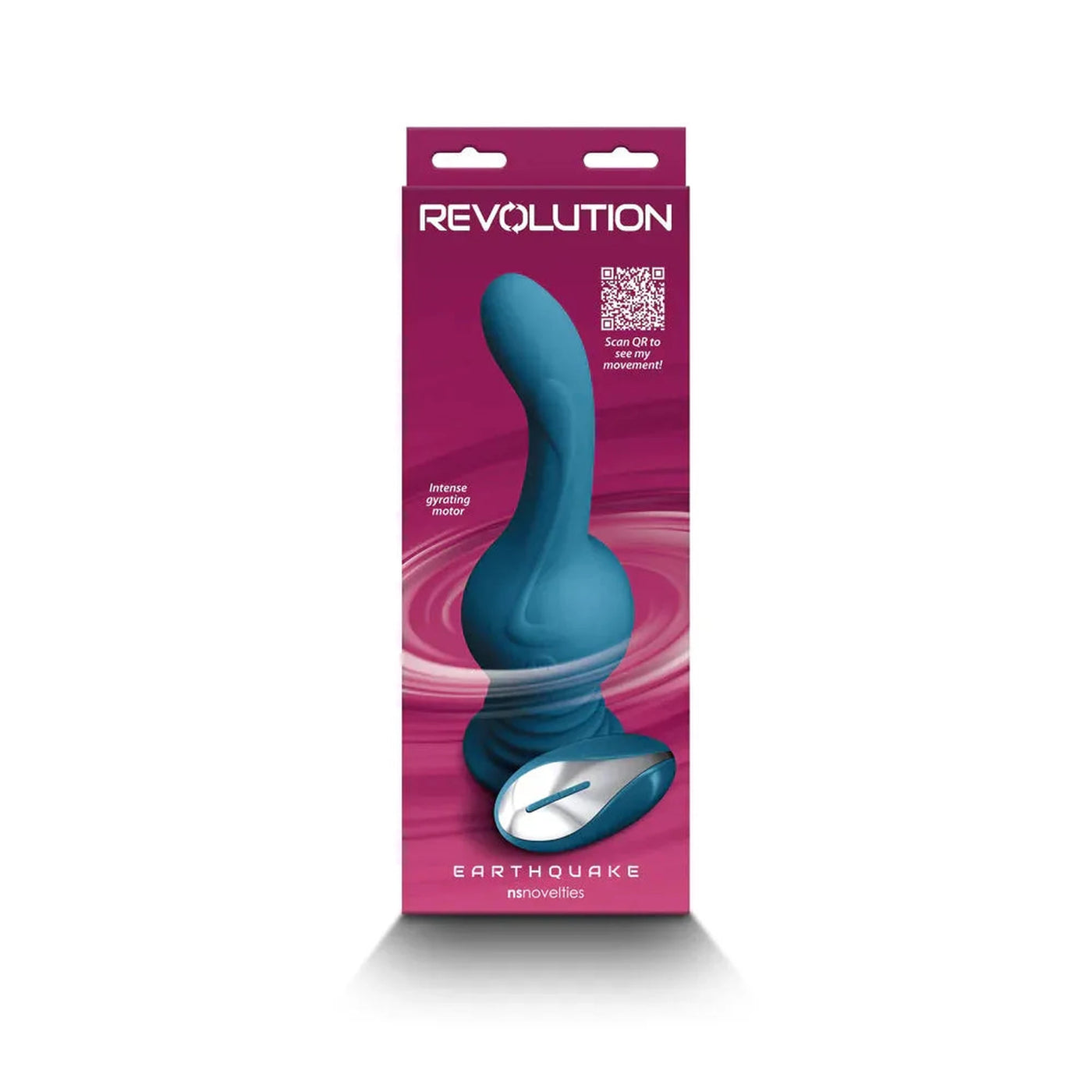 Confezione vibratore Revolution Earthquake blu scuro con motore giroscopico e telecomando